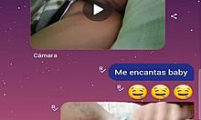 Liten meksikansk kvinne chatter og masturberer for hjemmelaget video
