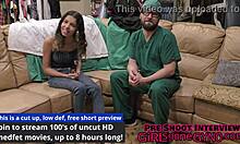 Η Aria Nicoles ντυμένη με λατέξ με kinky προθέσεις εξετάζεται από γιατρό