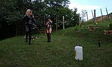 Beth kinky's shemale training continues: Outdoor and homemade