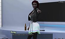 Vidéo porno de dessin animé: MILF noire mariée en détresse spatiale