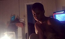 Afrikkalainen kaunotar kurvikas nauttii intohimoisesta seksistä rakastajansa kanssa